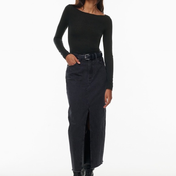 Denim Forum The ´90s Vintage Maxi Jean Skirt,All Products : American Fashion Style Bags On Sale